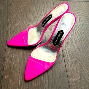 Jessica Rich shoes.. Pink Racy High Heel Mules size 37